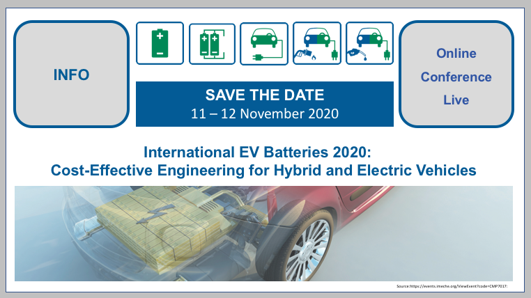 International EV Batteries 2020: Cost-Effective Engineering for Hybrid ...